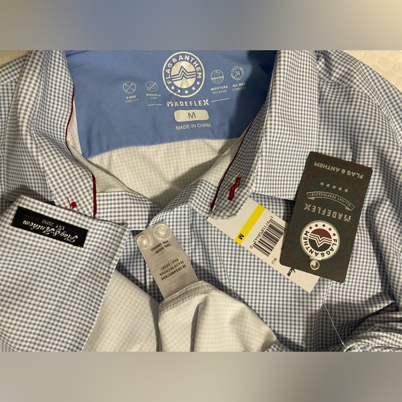 Flag & Anthem Men’s Long Sleeve Plaid Shirt Button Up Lightweight NWT - Picture 3 of 8